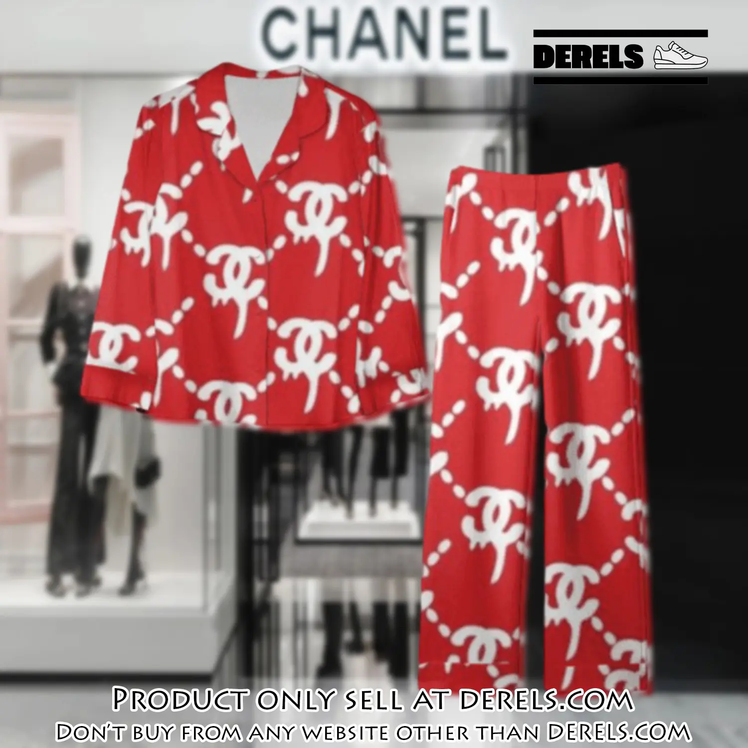 Trending luxury chanel satin pajama set pjs1038 dr3445374